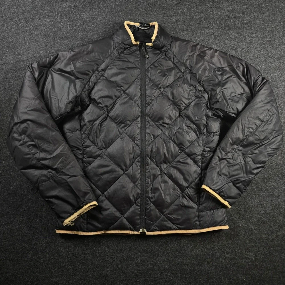 Outdoor Research Women's Black Quilted Down Puffer Jacket Packable Light Size S